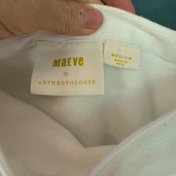 Anthropologie Off-White Asymmetrical Tank Top - Picture 3 of 5